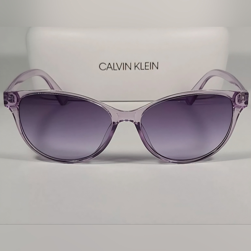 Calvin Klein Womens Purple Cat Eye Ladies Sunglasses (NWT) - Picture 1 of 4